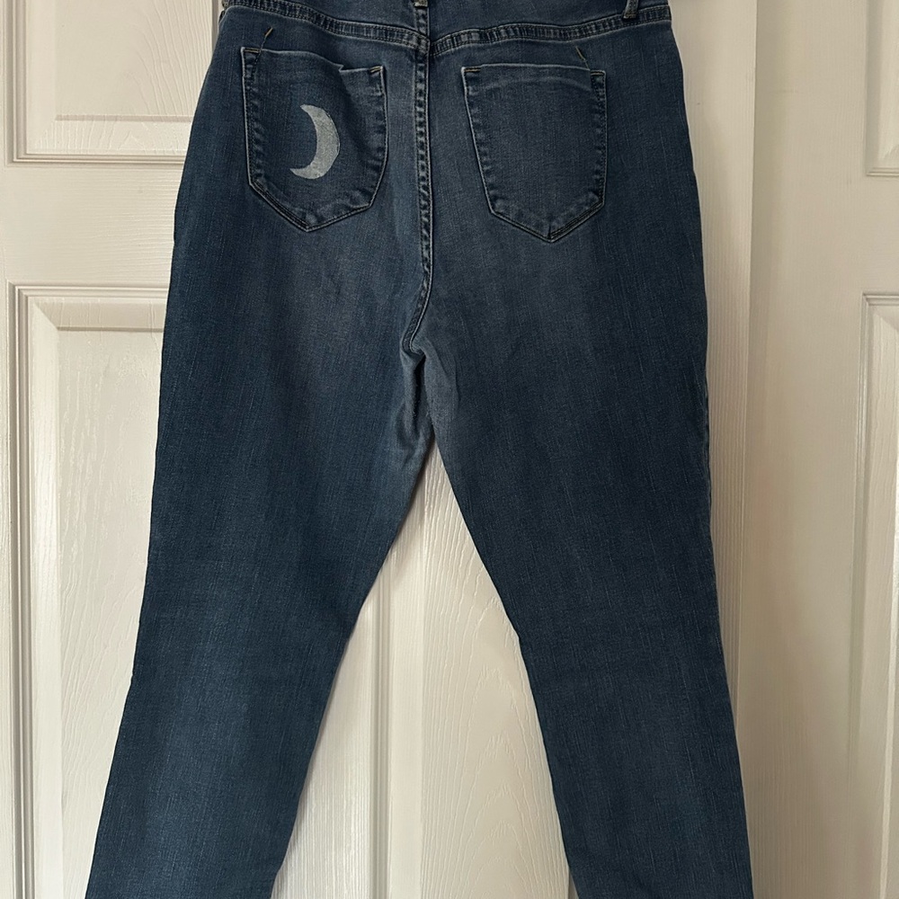 Moschino Blue Skinny Jeans with Distressed Details - Picture 3 of 3